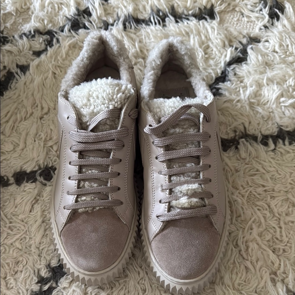 Voile Blanche Lipari Fur Suede Nappa leather sneakers size 41 - Picture 3 of 6